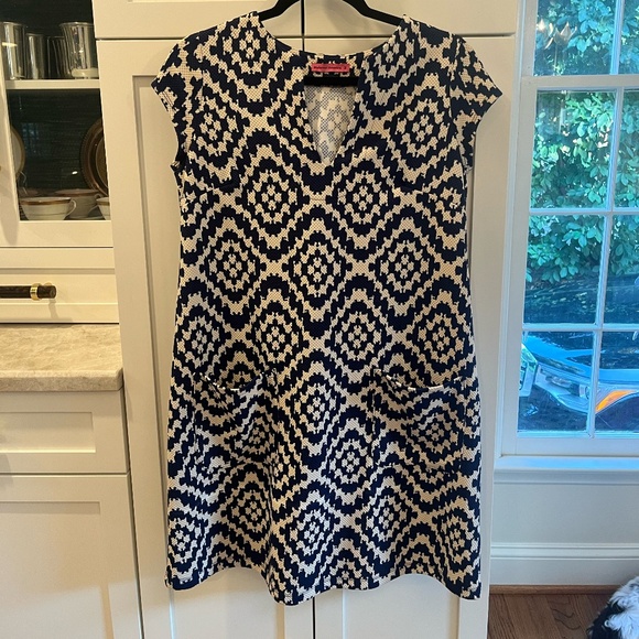 Maternal America Navy/White Mod Mini Dress - Picture 1 of 4